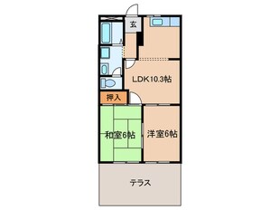 エスポアールＴＡＣＨＩＢＡＮＡの物件間取画像